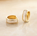 Gold Diamond Hoops