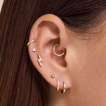 Gold Diamond Piercings