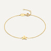 14 Karat Gold Essential Initial Letter Bracelet - 1