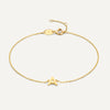 585er Gold Essential Initialen Buchstabe Armband - 1