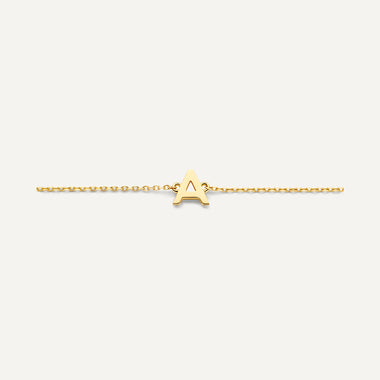 14 Karat Gold Essential Initial Letter Bracelet - 6