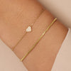 14 Karat Gold Pavé Cubic Zirconia Heart Bracelet - 2