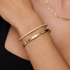 14 Karat Gold Bezel Set Cubic Zirconia Eternity Bangle - 5