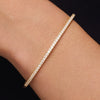 14 Karat Gold Essential Cubic Zirconia Eternity Bangle - 3