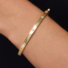 14 Karat Gold Bezel Set Cubic Zirconia Eternity Bangle - 3