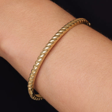 14 Karat Gold Twisted Bangle - 2