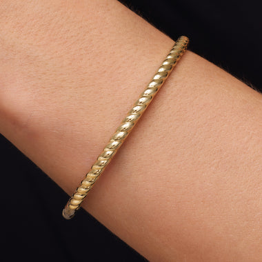 14 Karat Gold Twisted Bangle - 3