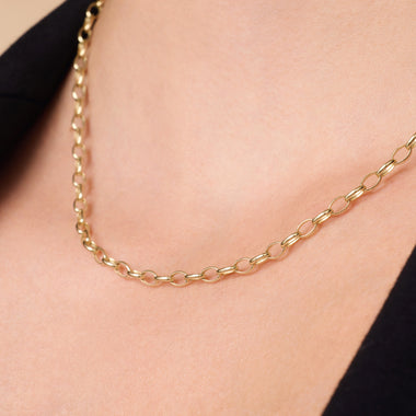 14 Karat Gold Anchor Chain Necklace - 3