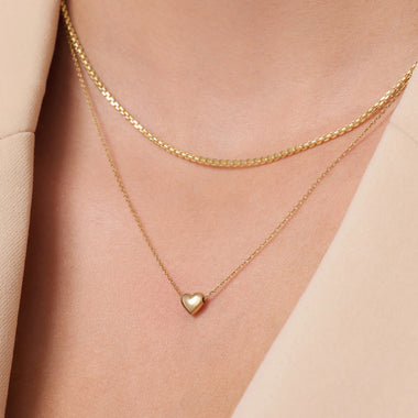 14 Karat Gold Box Chain Necklace - 2