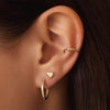 14 Karat Gold Puffy Heart Studs - 2