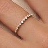 14 Karat Gold Cubic Zirconia Graduated Half Eternity Ring - 2