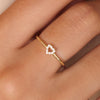 14 Karat Gold Pavé Zirkonia Offenes Herz Ring - 2