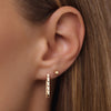 14 Karat Gold Hammered Medium U Hoops (18mm) - 2