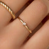 14 Karat Gold Bezel Set Diamant Ring (0.02 kt) - 2