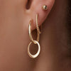 14 Karat Gold Solo Oval Hoop Charm - 3