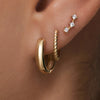 14 Karat Gold Bold Huggie Hoops (13mm) - 3