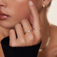 Six Bezel Set Cubic Zirconia Band Ring