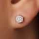 Clous d'Oreilles Cluster Diamant Six Prong