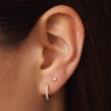 14 Karat Gold with Diamond Three Prong Diamond Studs - 2