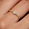 14 Karat Gold with Diamond Bezel Set Diamond Ring (0.02 ct) - 2