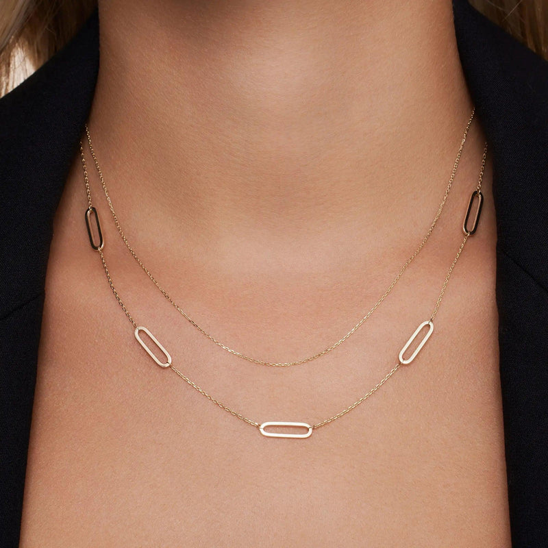 Stationed Paperclip Necklace