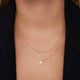 Round Zirconia Baby Curb Necklaces Set