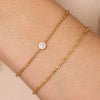 585er Gold mit Diamanten Diamant Halo Armband - 1