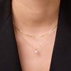 14 Karat Gold with Diamonds Diamond Cluster Linked Pendant Necklace - 2