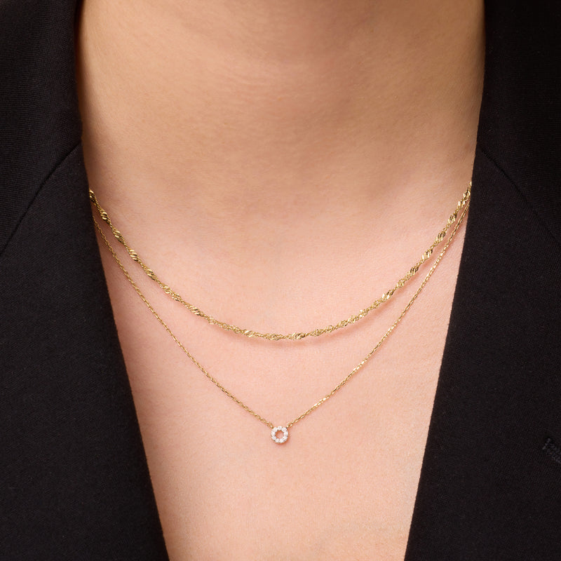 Collier Halo Ouvert Diamant