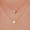 14 Karaat Goud Hart Pendant Ketting - 3