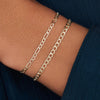 14 Karat Gold Figaro Chain Bracelet - 2