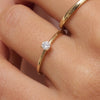 14 Karat Gold with Diamond Four Prong Diamond Solitary Ring (0.15 ct) - 2