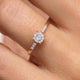 Pavé Four Prong Diamond Halo Ring