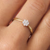 585er Gold mit Diamanten Diamant Cluster Tapered Ring - 3