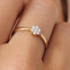 585er Gold mit Diamanten Diamant Cluster Tapered Ring - 2