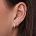 Pavé Zirconia Moon Earring Set