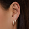 14 Karat Gold Essential Small Hoops (15mm) - 2