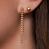 Or 14 Carats Boucles d'Oreilles Pendantes Boules - 3