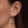 14 Karat Gold Tube Oversized Hoops (40mm) - 2