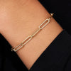 585er Gold Paperclip Gliederarmband - 2