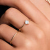 14 Karat Gold Square Cut Cubic Zirconia Ring - 2