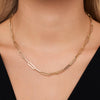 14 Karaat Goud Paperclip Schakelketting - 2