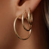 585er Gold Tube Große Hoops (30mm) - 6