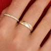 585er Gold 5mm Breiter Curve Band Ring - 2