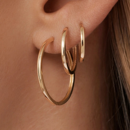 585er Gold Essential Kleine Hoops (15mm)