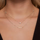 Satellite Bezel Set Cubic Zirconia Necklace