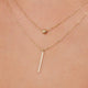 Verticale Staaf Pendant Ketting