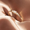 14 Karat Gold Cubic Zirconia Trilogy Ring - 8