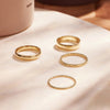 585er Gold 5mm Breiter Curve Band Ring - 10