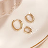 14 Karaat Goud Ovale Huggie Hoops (12mm) - 9